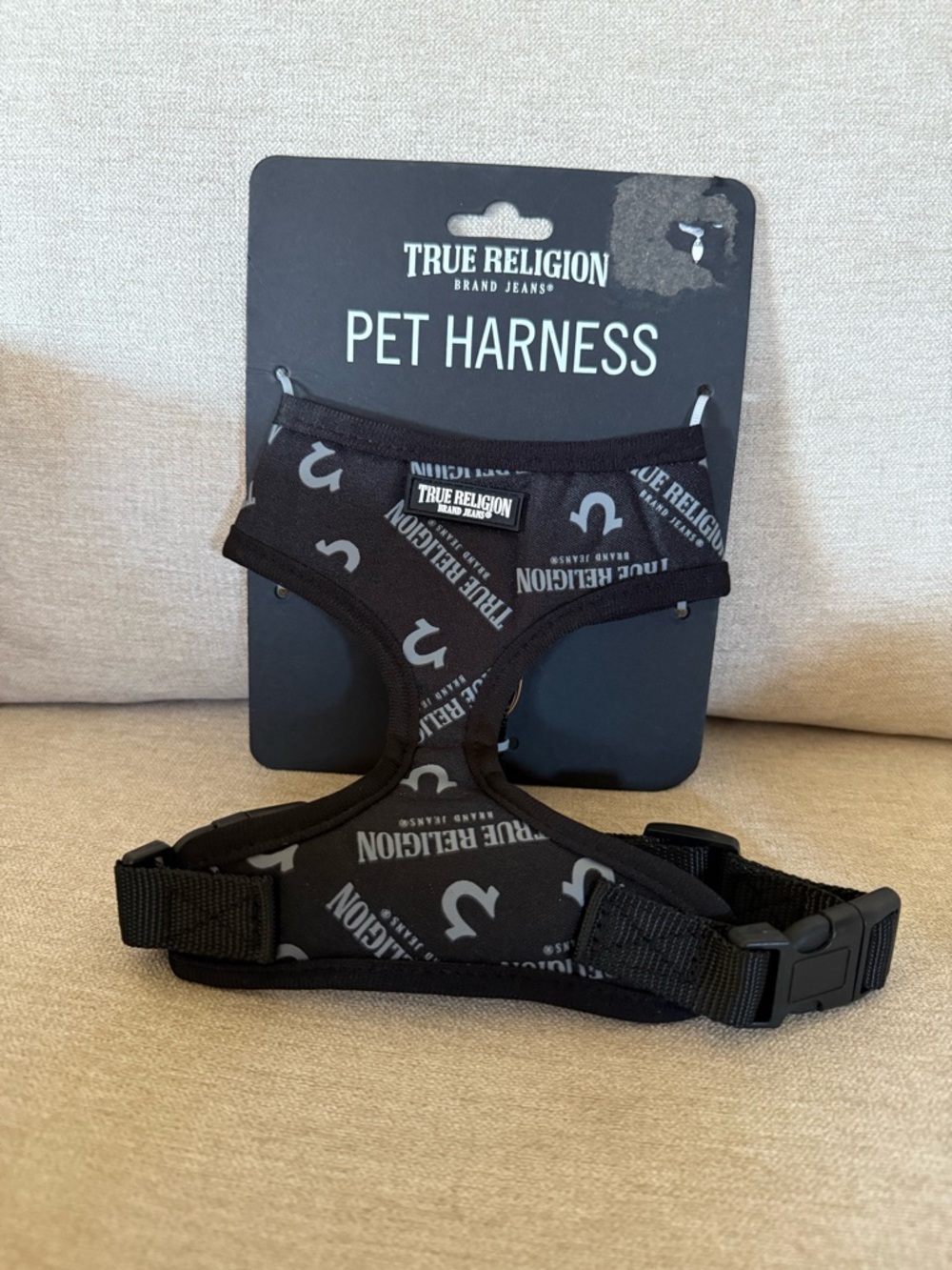 TRUE RELIGION black Pet Harness NWT S
